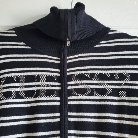Guess Women's Cowl Neck Full Zip Sweater Jacket Size Large - Picture 3 of 8
